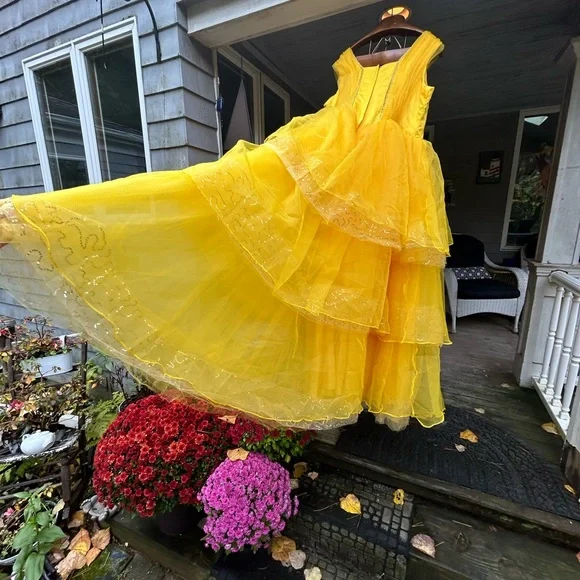 Beautiful BELLE ball gown designed as the love action ball scene! Its so floofy - Picture 2 of 8